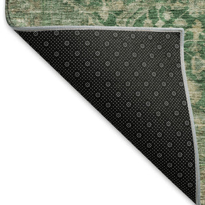HomeRoots 10' X 14' Emerald Ivory Taupe Oriental Area Rug - Washable, Durable, UV Protected for Busy Homes 692412