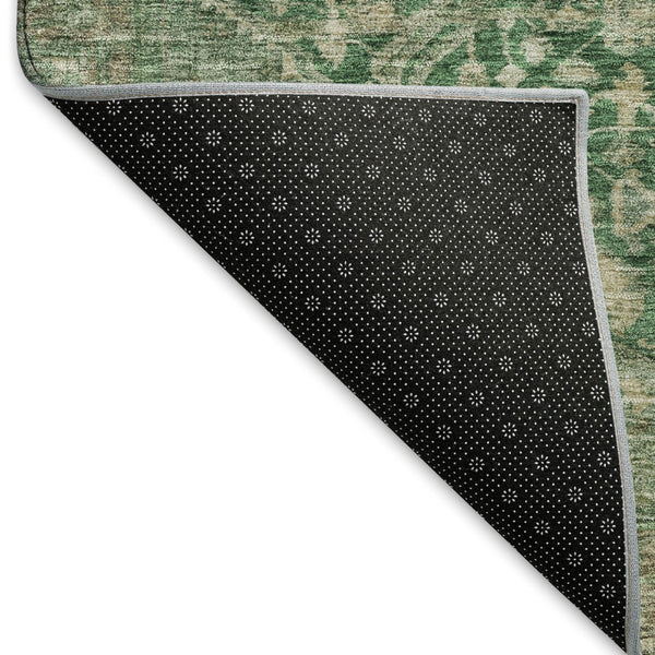 HomeRoots 10' X 14' Emerald Ivory Taupe Oriental Area Rug - Washable, Durable, UV Protected for Busy Homes 692412