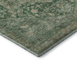 HomeRoots 10' X 14' Emerald Ivory Taupe Oriental Area Rug - Washable, Durable, UV Protected for Busy Homes 692412