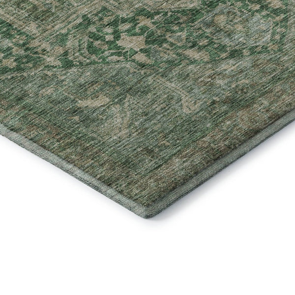 HomeRoots 10' X 14' Emerald Ivory Taupe Oriental Area Rug - Washable, Durable, UV Protected for Busy Homes 692412