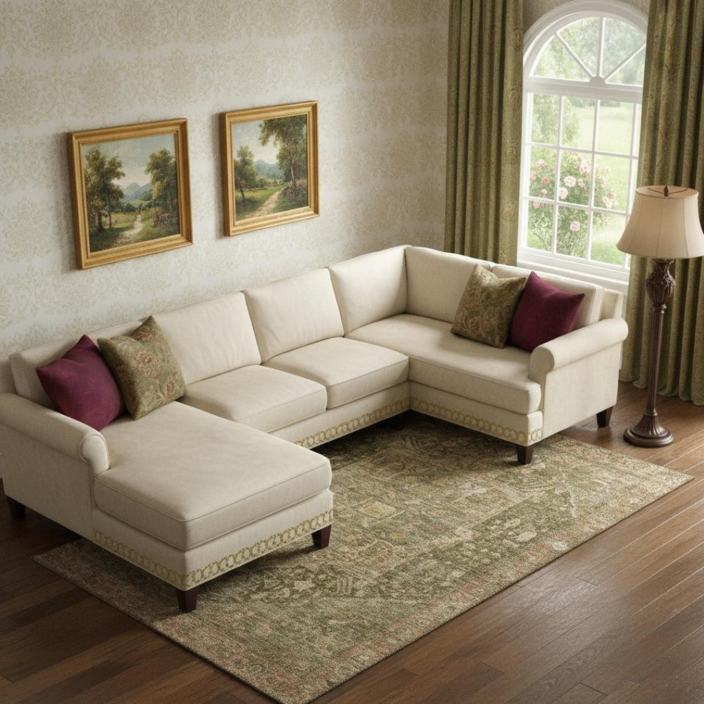 HomeRoots 9' X 12' Fern Green Oriental Washable Area Rug - UV Protected, Durable, Non-Slip for High-Traffic Homes 692417