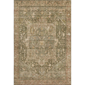 HomeRoots 10' X 14' Stylish Fern Green Oriental Washable Area Rug with UV Protection for Busy Homes & Pets 692418