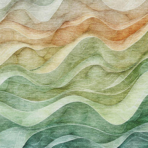 HomeRoots 10' X 14' Vibrant Teal, Peach & Lime Green Abstract Area Rug - Washable, UV Protected & Non-Slip! 692472