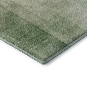 HomeRoots 9' X 12' Artichoke Green Geometric Area Rug - Durable, Washable, UV Protected for High-Traffic Spaces 692480