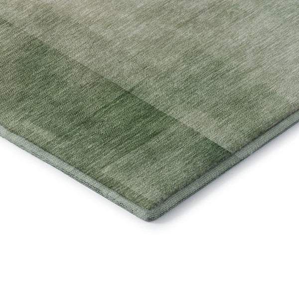 HomeRoots 9' X 12' Artichoke Green Geometric Area Rug - Durable, Washable, UV Protected for High-Traffic Spaces 692480