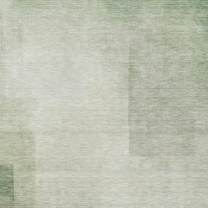 HomeRoots 9' X 12' Artichoke Green Geometric Area Rug - Durable, Washable, UV Protected for High-Traffic Spaces 692480