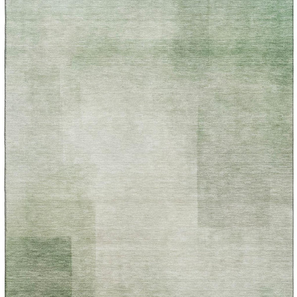 HomeRoots 9' X 12' Artichoke Green Geometric Area Rug - Durable, Washable, UV Protected for High-Traffic Spaces 692480