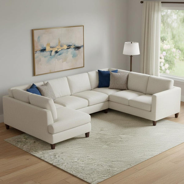 HomeRoots 9' X 12' Khaki and Ivory Geometric Washable Area Rug – UV Protected, Durable, and Stylish for Homes 692492