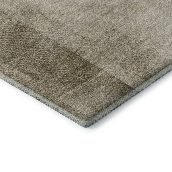 HomeRoots 9' X 12' Khaki and Ivory Geometric Washable Area Rug – UV Protected, Durable, and Stylish for Homes 692492