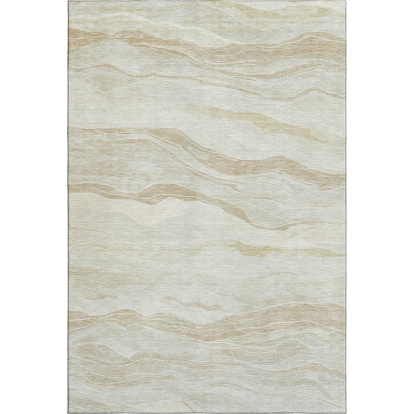 HomeRoots 8' Beige And Ivory Striped Area Rug - Durable, Washable, Stain Resistant with UV Protection & Style 692497