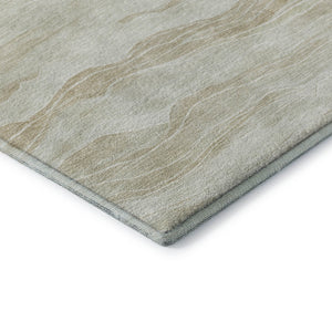 HomeRoots 8' Beige And Ivory Striped Area Rug - Durable, Washable, Stain Resistant with UV Protection & Style 692497