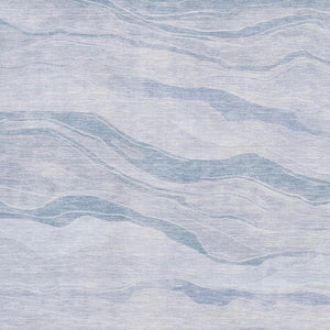 HomeRoots 10' Sky Blue & Ivory Striped Washable Area Rug with UV Protection - Durable, Stylish, Easy Care! 692523
