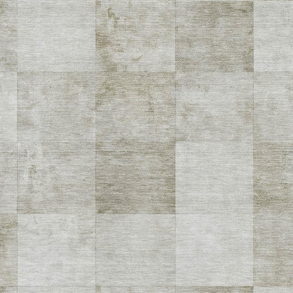 HomeRoots 8' Stylish Beige Ivory Taupe Geometric Area Rug - Washable, UV Protected, Perfect for Busy Homes! 692551