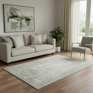 HomeRoots 5' X 8' Stylish Linen & Beige Abstract Area Rug – Washable, UV Protected, Ideal for Homes with Kids & Pets 692567