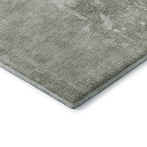 HomeRoots 9' X 12' Linen and Beige Abstract Area Rug – Durable, Washable, UV-Protected for Family-Friendly Homes 692570
