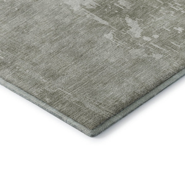 HomeRoots 9' X 12' Linen and Beige Abstract Area Rug – Durable, Washable, UV-Protected for Family-Friendly Homes 692570