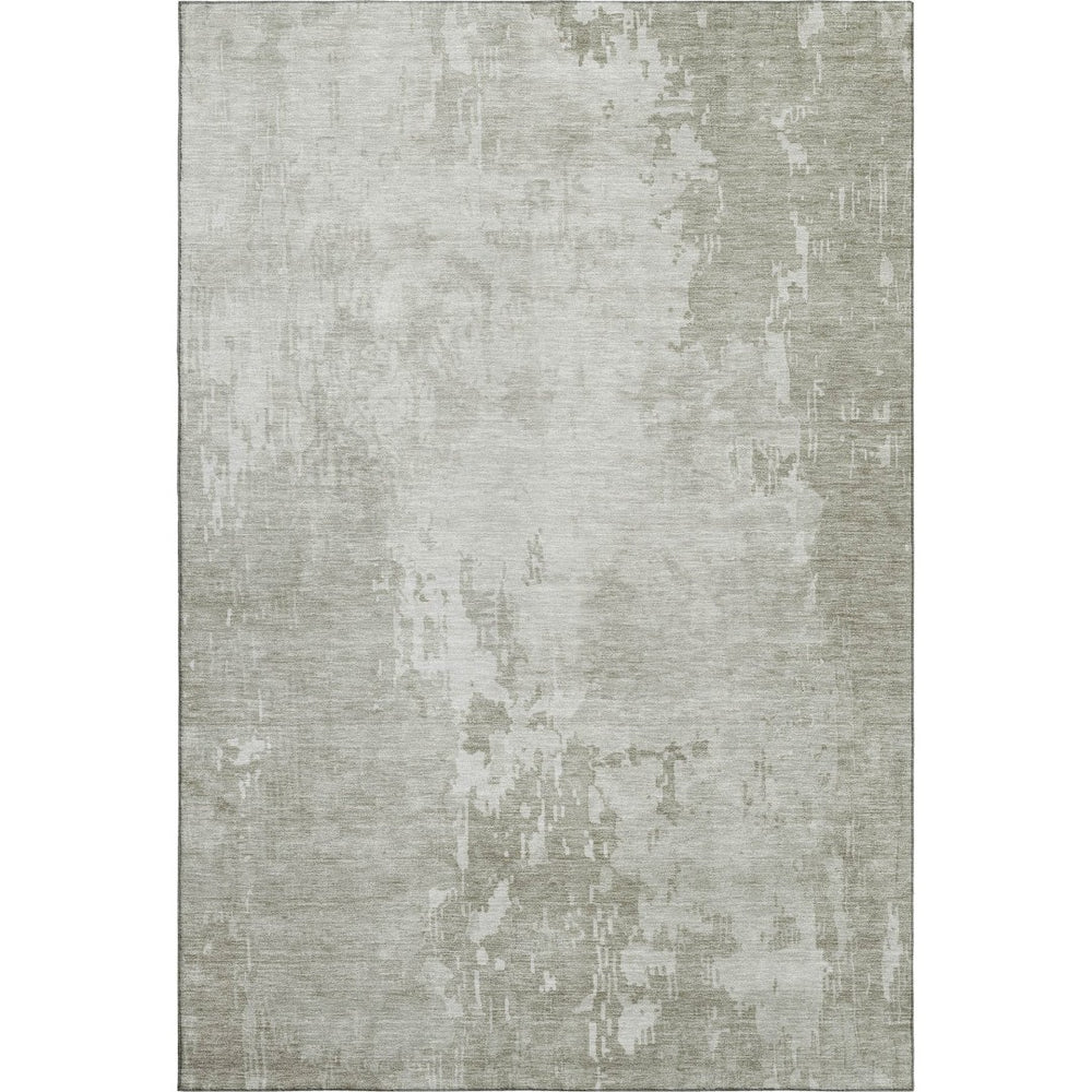 HomeRoots 10' X 14' Linen and Beige Abstract Area Rug - Washable, UV-Protected, and Durable for Everyday Use 692571