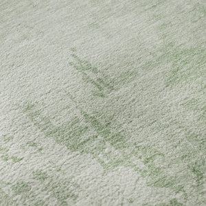HomeRoots 8' X 8' Mint Green & Beige Abstract Washable Round Rug - Stain Resistant, UV Protected & Soft! 692574