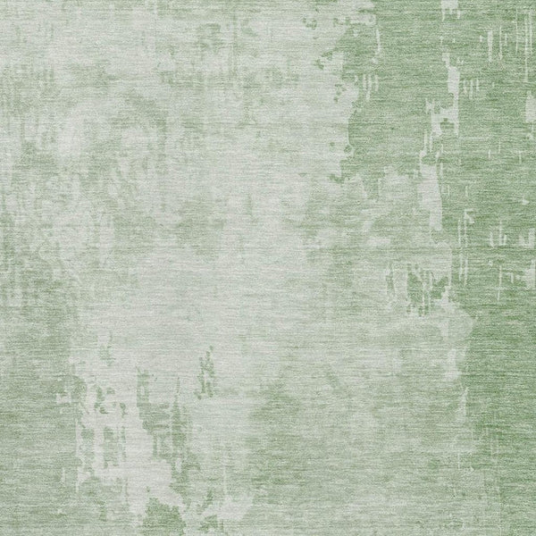 HomeRoots 8' Mint Green & Beige Abstract Area Rug - Washable, UV-Protected, Non-Slip for High-Traffic Spaces 692575