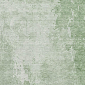 HomeRoots 9' Mint Green & Beige Abstract Washable Area Rug - UV Protected, Stain Resistant for High-Traffic Spaces 692576