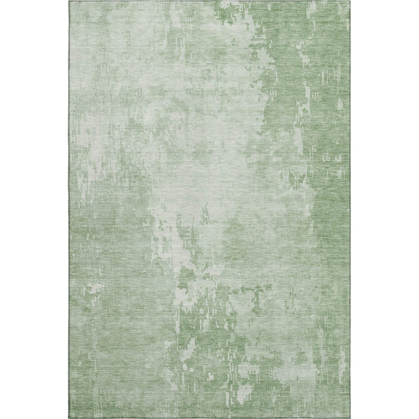 HomeRoots 10' Mint Green & Beige Abstract Washable Area Rug – UV Protected, Stain Resistant, Soft Polyester 692577