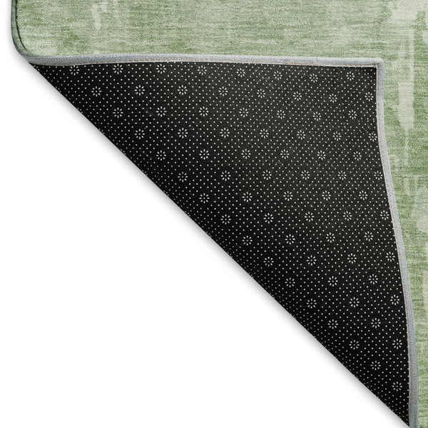 HomeRoots 10' Mint Green & Beige Abstract Washable Area Rug – UV Protected, Stain Resistant, Soft Polyester 692577