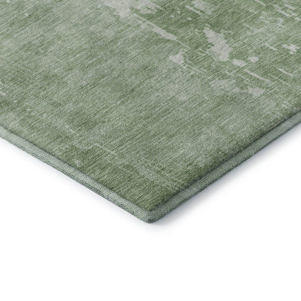 HomeRoots 10' Mint Green & Beige Abstract Washable Area Rug – UV Protected, Stain Resistant, Soft Polyester 692577
