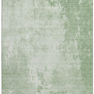 HomeRoots 10' Mint Green & Beige Abstract Washable Area Rug – UV Protected, Stain Resistant, Soft Polyester 692577