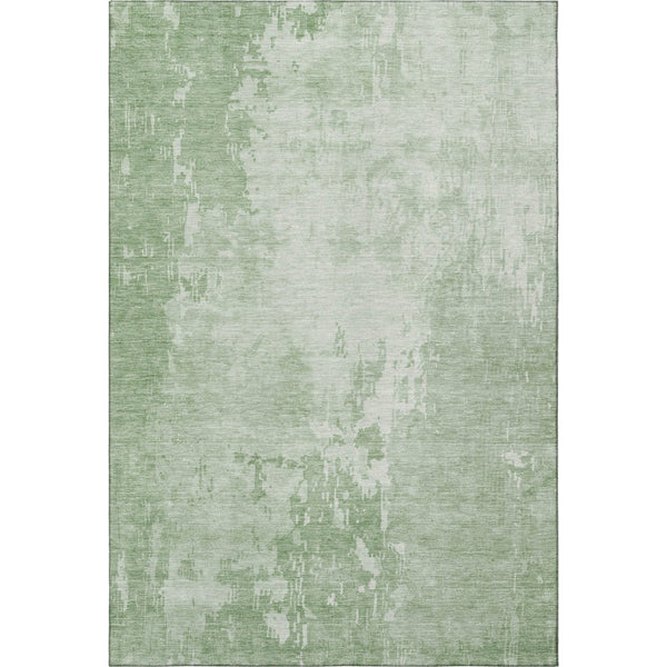 HomeRoots 10' Mint Green & Beige Abstract Washable Area Rug – UV Protected, Stain Resistant, Soft Polyester 692577