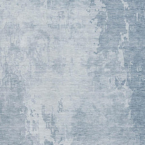 HomeRoots 8' Sky Blue & Ivory Abstract Area Rug - Washable, Stain Resistant, UV Protected for Modern Spaces! 692581