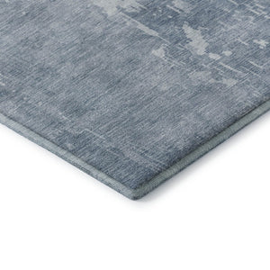 HomeRoots 9' X 12' Sky Blue & Ivory Abstract Area Rug - Washable, UV Protected, Durable & Stylish for Busy Homes 692582
