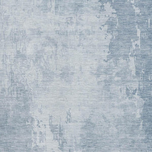 HomeRoots 9' X 12' Sky Blue & Ivory Abstract Area Rug - Washable, UV Protected, Durable & Stylish for Busy Homes 692582