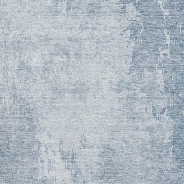 HomeRoots 9' X 12' Sky Blue & Ivory Abstract Area Rug - Washable, UV Protected, Durable & Stylish for Busy Homes 692582