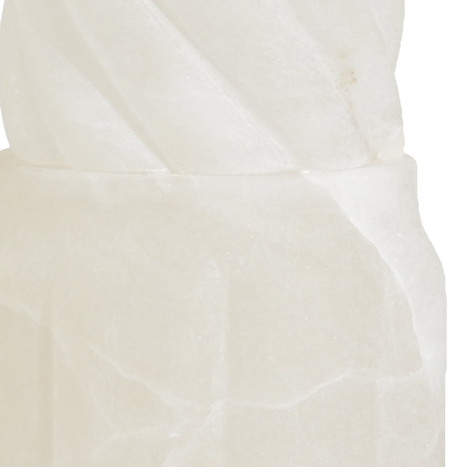 Chelsea House Roman Roman Alabaster Lamp With Coffee Bronze Iron Base, 33.5" Tall Translucent Ambient Light For Bedside 69259