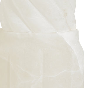 Chelsea House Roman Roman Alabaster Lamp With Coffee Bronze Iron Base, 33.5" Tall Translucent Ambient Light For Bedside 69259