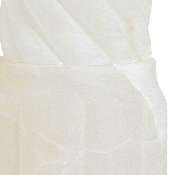 Chelsea House Roman Roman Alabaster Lamp With Coffee Bronze Iron Base, 33.5" Tall Translucent Ambient Light For Bedside 69259