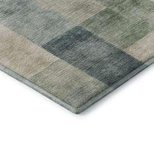 HomeRoots 10' Modern Pale Aqua Blue and Ivory Geometric Area Rug - Washable, UV Protected, Non-Slip Safety 692595