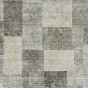 HomeRoots 5' X 8' Washable Geometric Area Rug in Taupe, Ivory & Khaki - UV Protected, Stain-Resistant Design! 692597