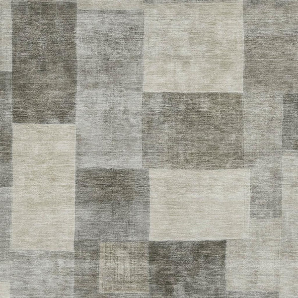 HomeRoots 5' X 8' Washable Geometric Area Rug in Taupe, Ivory & Khaki - UV Protected, Stain-Resistant Design! 692597