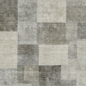 HomeRoots 8' Durable Taupe Ivory Khaki Geometric Washable Area Rug with UV Protection for Stylish Living Spaces 692599