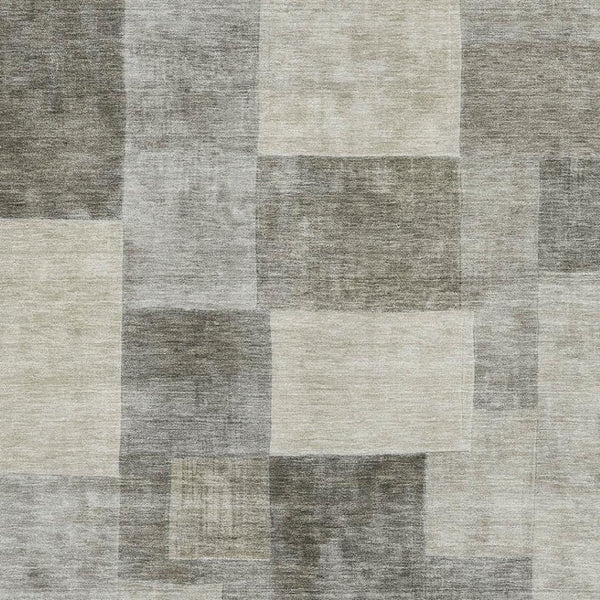 HomeRoots 8' Durable Taupe Ivory Khaki Geometric Washable Area Rug with UV Protection for Stylish Living Spaces 692599