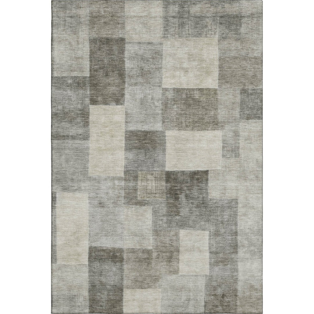 HomeRoots 9' X 12' Stylish Taupe Ivory Khaki Geometric Area Rug - Washable, UV Protected & Stain Resistant! 692600