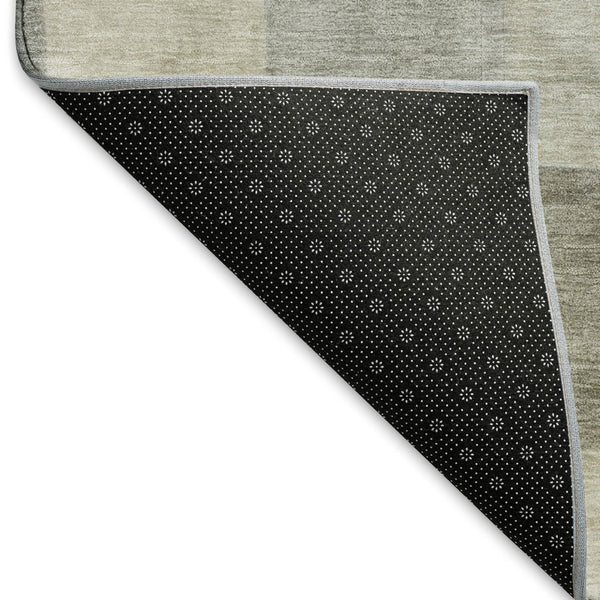 HomeRoots 9' X 12' Stylish Taupe Ivory Khaki Geometric Area Rug - Washable, UV Protected & Stain Resistant! 692600