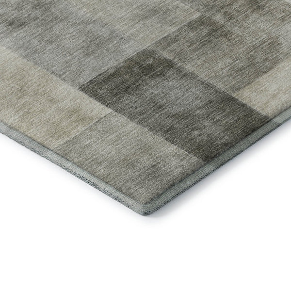 HomeRoots 9' X 12' Stylish Taupe Ivory Khaki Geometric Area Rug - Washable, UV Protected & Stain Resistant! 692600