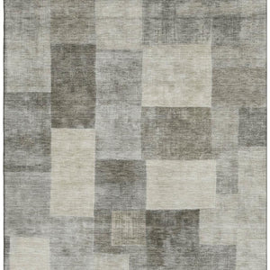 HomeRoots 10' X 14' Geometric Area Rug in Taupe, Ivory & Khaki - Washable, UV-Protected, Durable Design! 692601