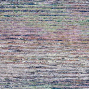 HomeRoots 9' X 12' Stylish Blush Blue and Ivory Striped Washable Area Rug with UV Protection for Homes 692612