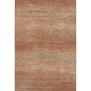 HomeRoots 9' X 12' Stylish Copper Ivory & Gray Striped Washable Area Rug with UV Protection for Any Space 692618