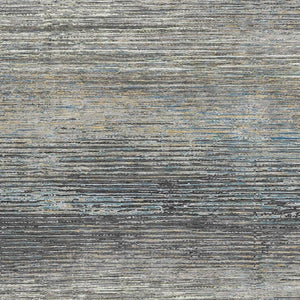 HomeRoots 5' X 8' Stylish Granite Gray and Silver Striped Washable Area Rug with UV Protection for Modern Homes 692627
