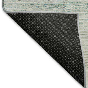 HomeRoots 10' Stylish Linen & Ivory Striped Washable Area Rug with UV Protection for High-Traffic Homes 692637