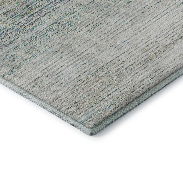 HomeRoots 10' Stylish Linen & Ivory Striped Washable Area Rug with UV Protection for High-Traffic Homes 692637